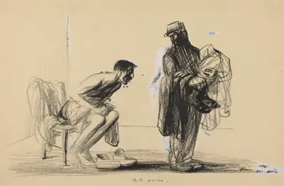 a) Bolo pacha (recto); Study for Bolo pacha (verso)