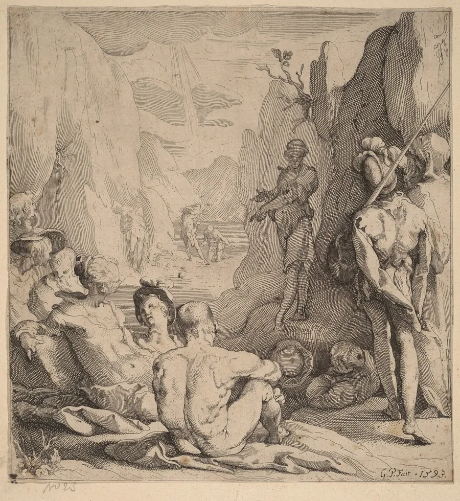 John the Baptist, Preaching by Gerrit Pietersz Sweelinck