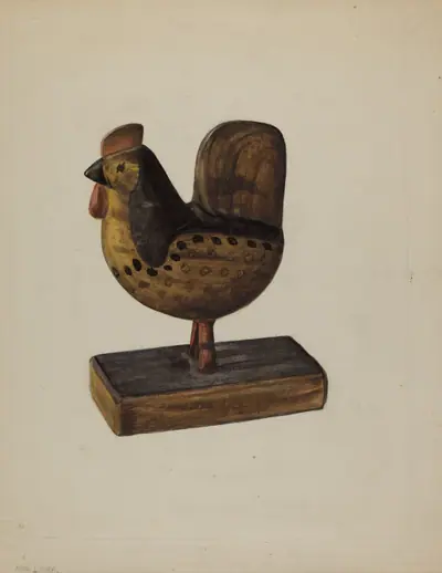 Pa. German Toy Rooster
