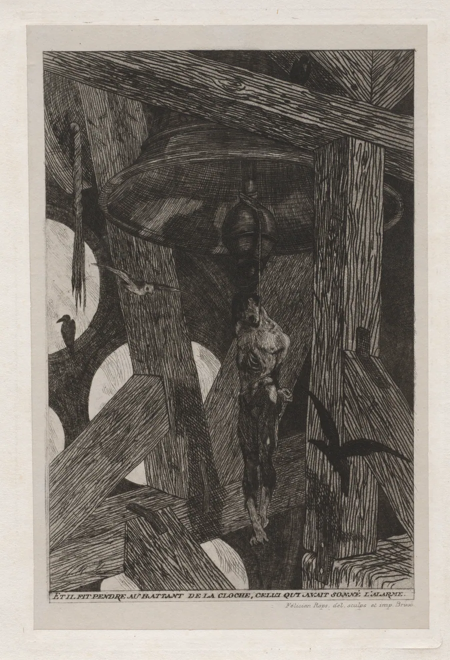 The Legend and Adventures of Ulenspiefel and Lamme Goedzak: The Hanged Man (La legende et les aventures d'Ulenspiegel et Lamme Goedzak: Le pendu) by Félicien Rops