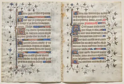 Bifolio from a Book of Hours: Text (verso)