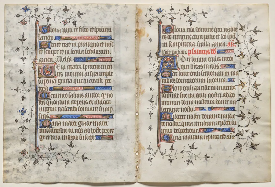 Bifolio from a Book of Hours: Text (verso) by Boucicaut Master