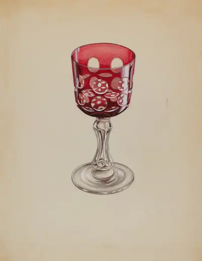 Ruby Case-Glass Goblet
