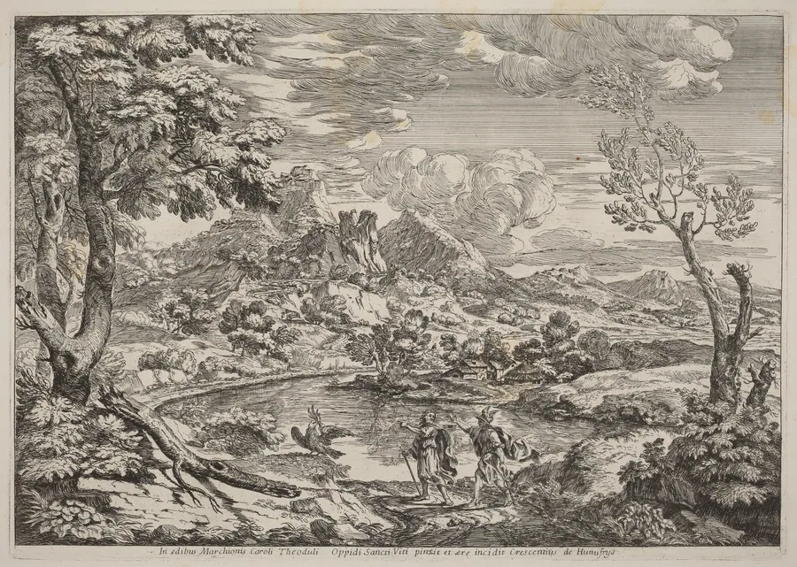 A Man Showing Mercury the Eagle of Jupiter by Crescenzio Onofri