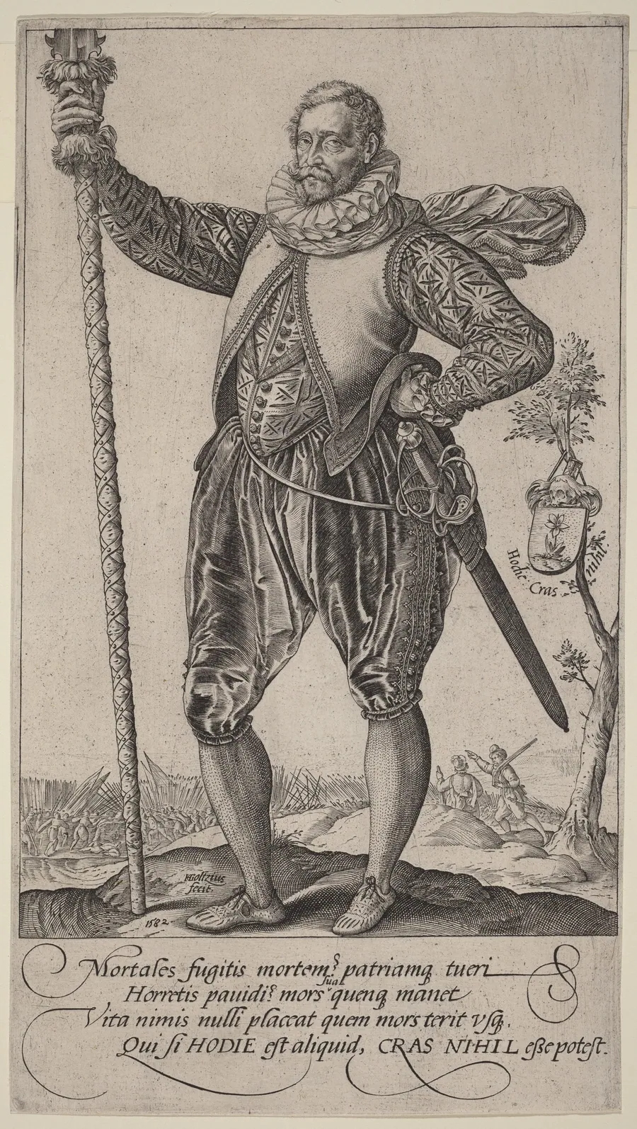 A Pike-Man Turned to the Left by Hendrick Goltzius