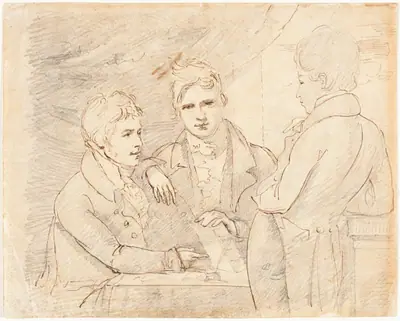 Young Gentlemen in Conversation
