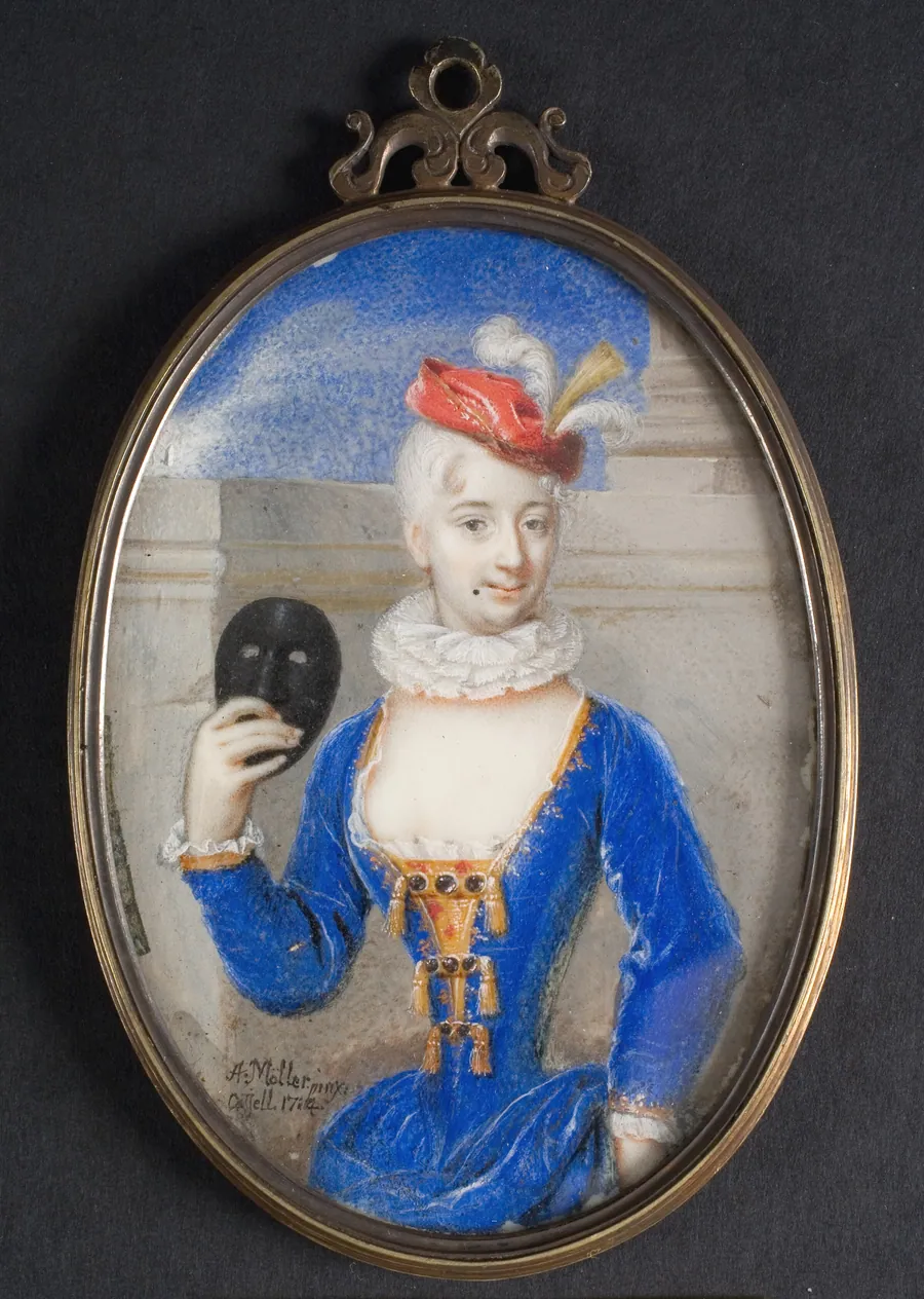 Portræt af Wilhelmine Charlotte, prinsesse af Hessen-Kassel by Andreas Møller