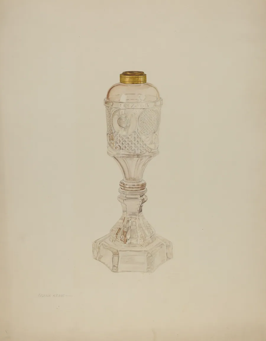 Glass Lamp by Frank M. Keane