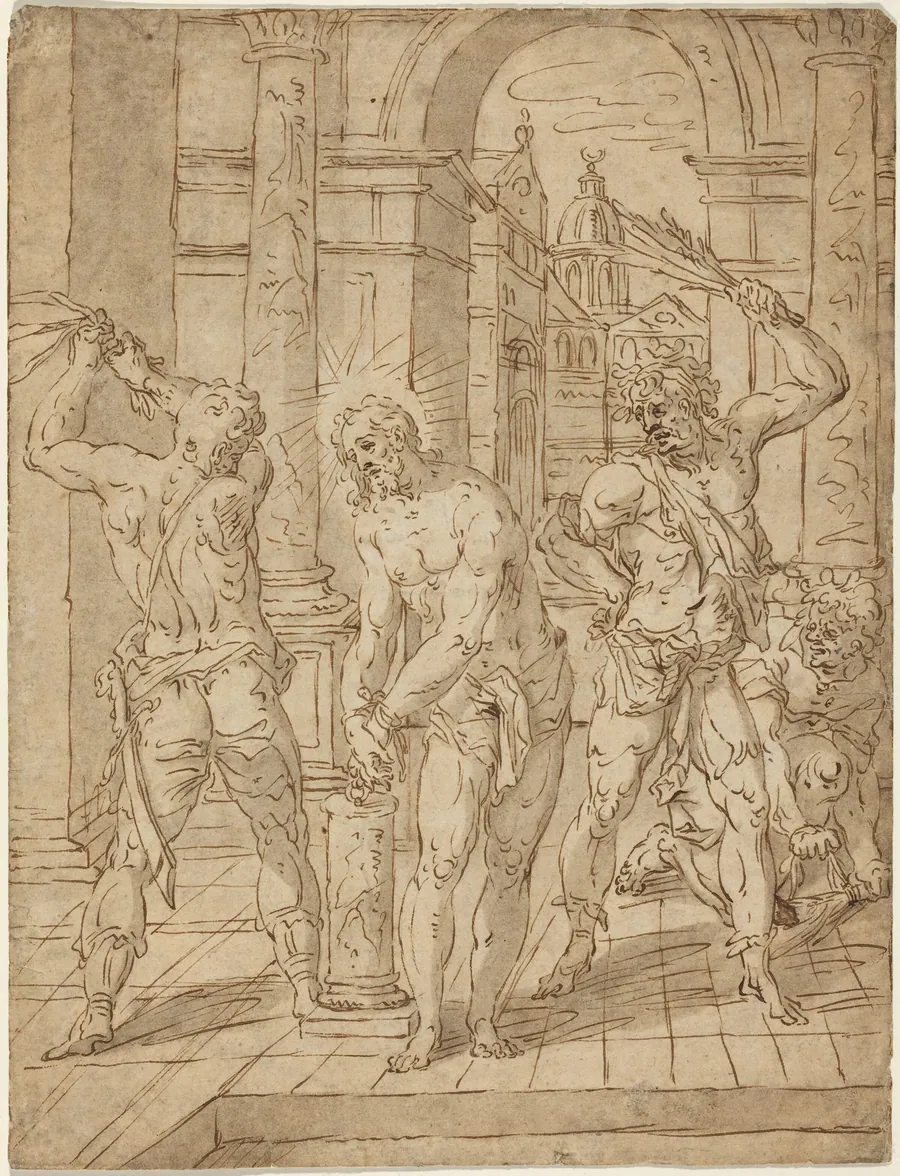 The Flagellation of Christ by Flemish 17th century