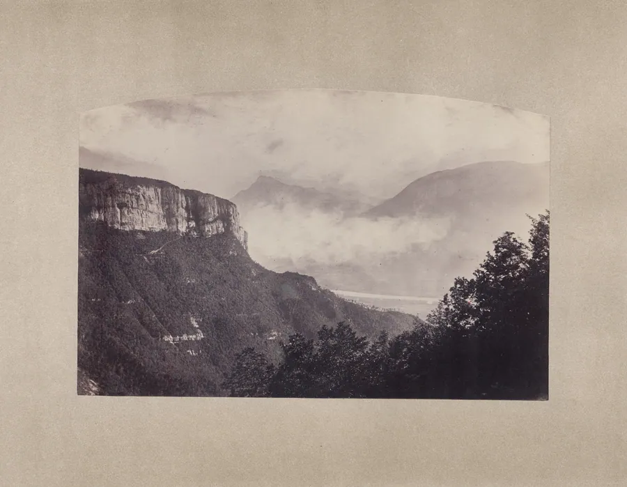 Vue prise du Couvent des Dominicains, Chalais (Isère), France by Félix Thiollier