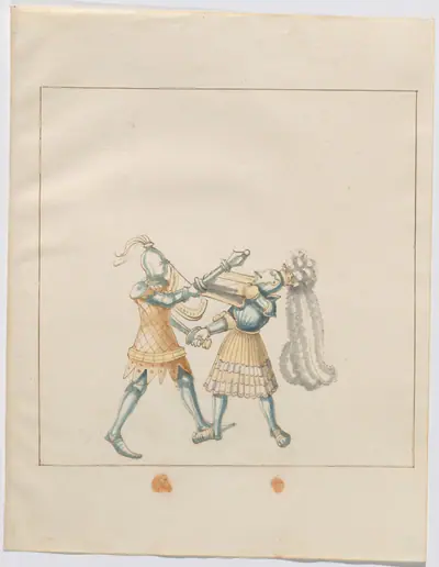 Foot Combat with Maces and Tartsche Shields