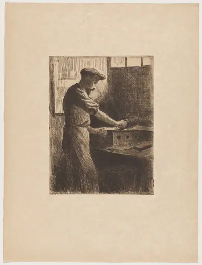 Auguste Delâtre au travail (Auguste Delâtre at Work)
