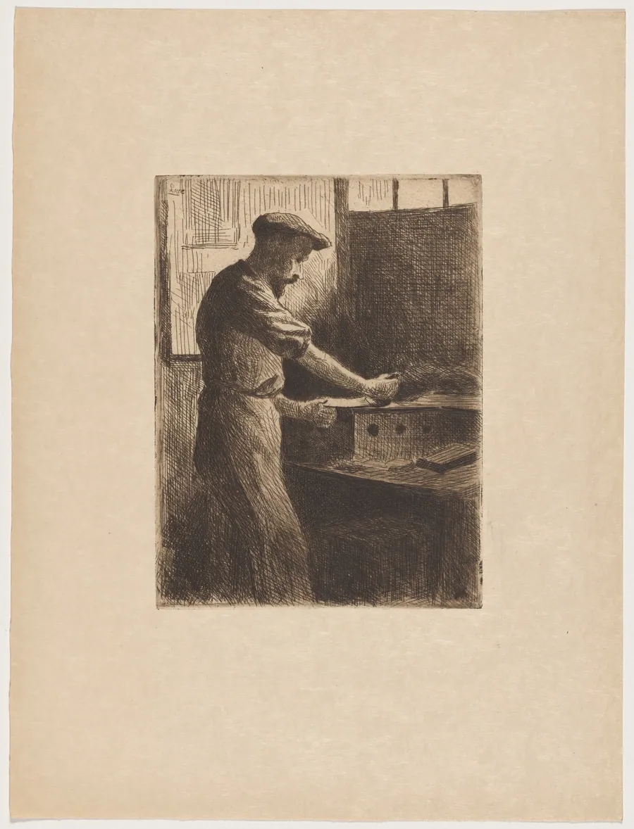 Auguste Delâtre au travail (Auguste Delâtre at Work) by Maximilien Luce