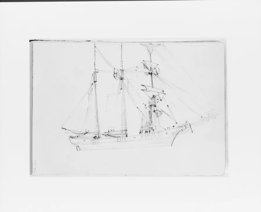 Ship Study (from Sketchbook X) by William Trost Richards
