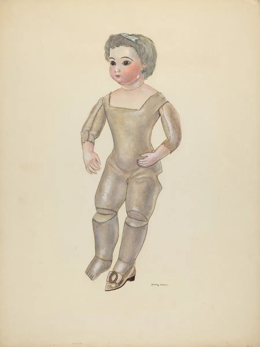 Doll with Bisque Head by Dorothy Harris