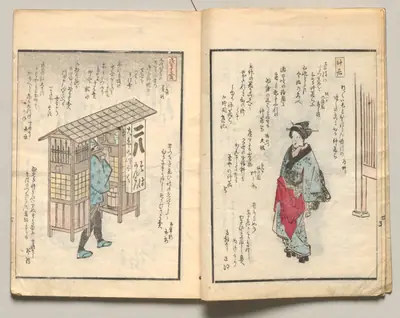 Spread Six from Volume Four of People of Japan in Light Verse (Kyōka)