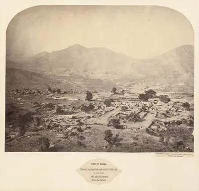 Views in Mysore: Bhoganarasimhaswami's temple, in the fort, Devarayadroog (from the plateau)