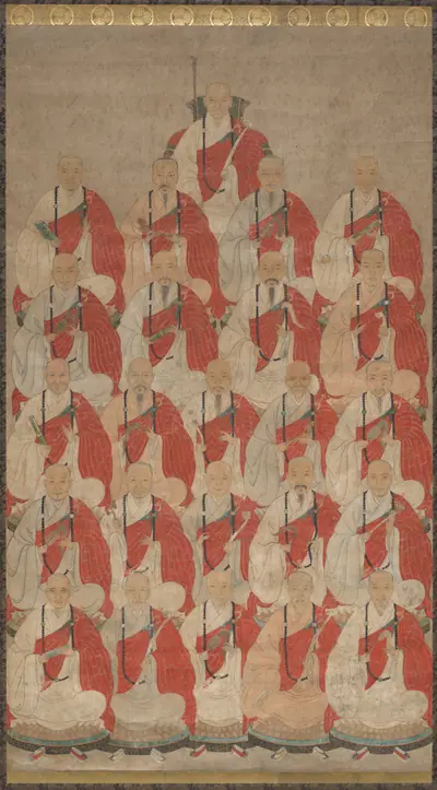 Lineage Portrait of Buddhist Monks