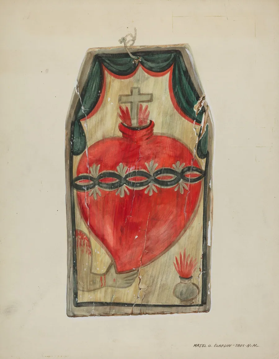Retablo (Sacred Heart) by Majel G. Claflin