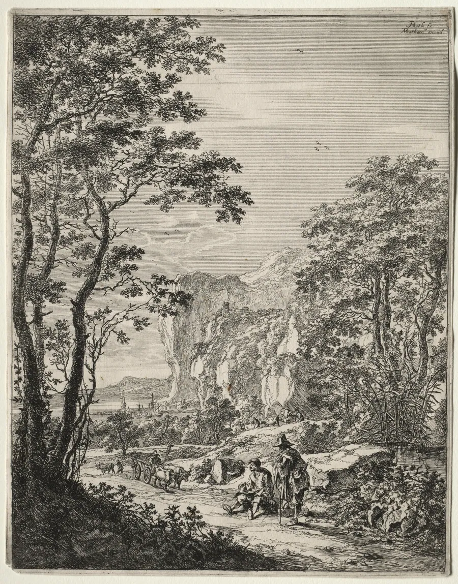 Ox-Cart. View between Ancona and Sinigaglia by Jan Both
