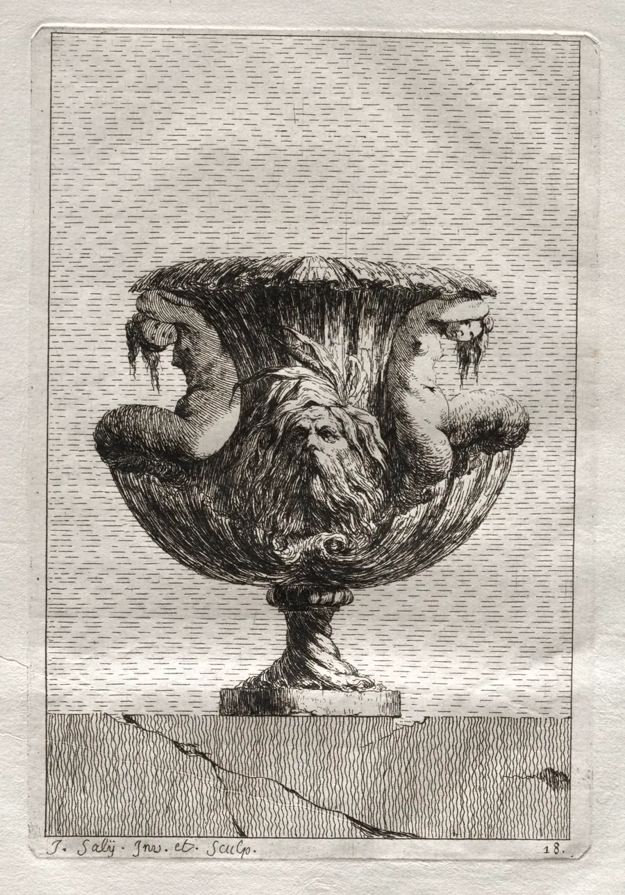 Suite of Vases:  Plate 18 by Jacques François Saly