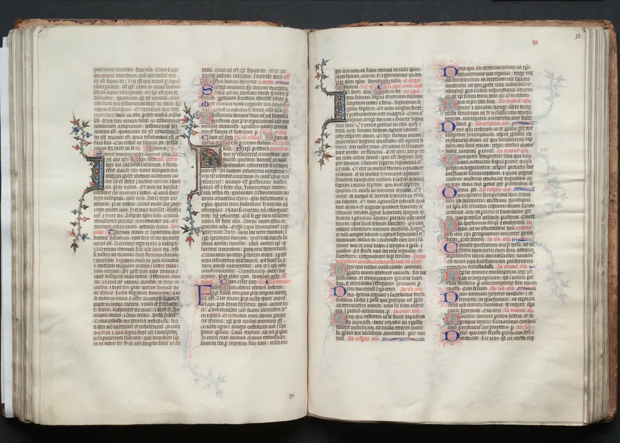The Gotha Missal:  Fol. 73r, Text by Master of the Boqueteaux
