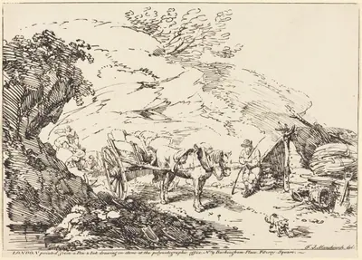 Horse and Cart in Quarry