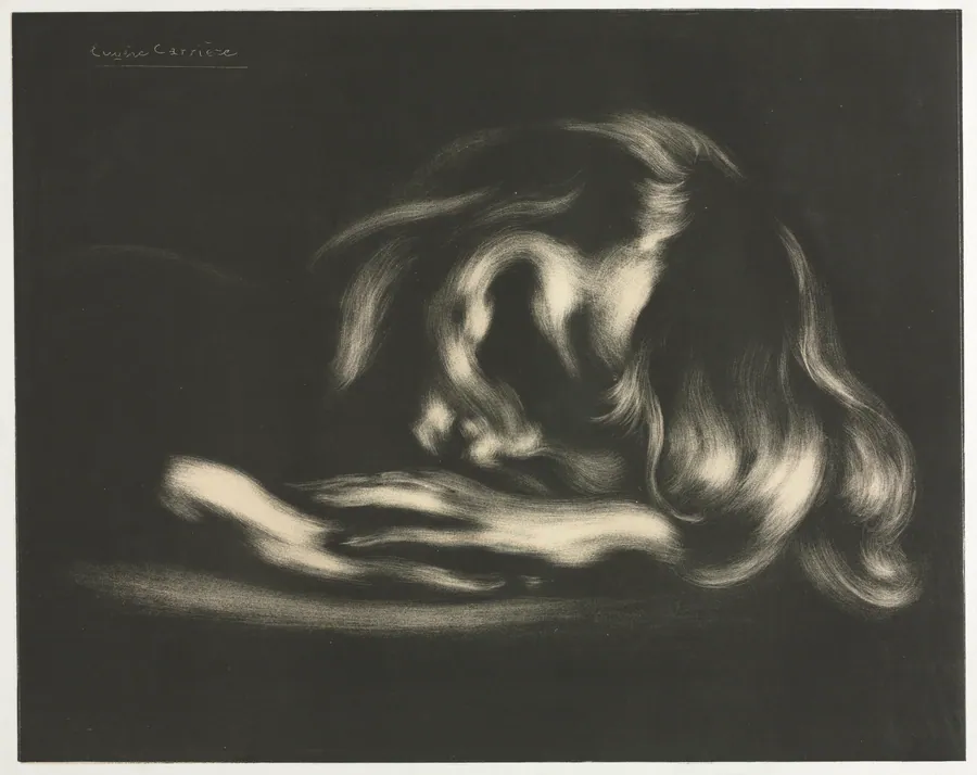 Sleep (Jean-René Carrière), from L'Album d'estampes originales de la Galerie Vollard by Eugène Carrière