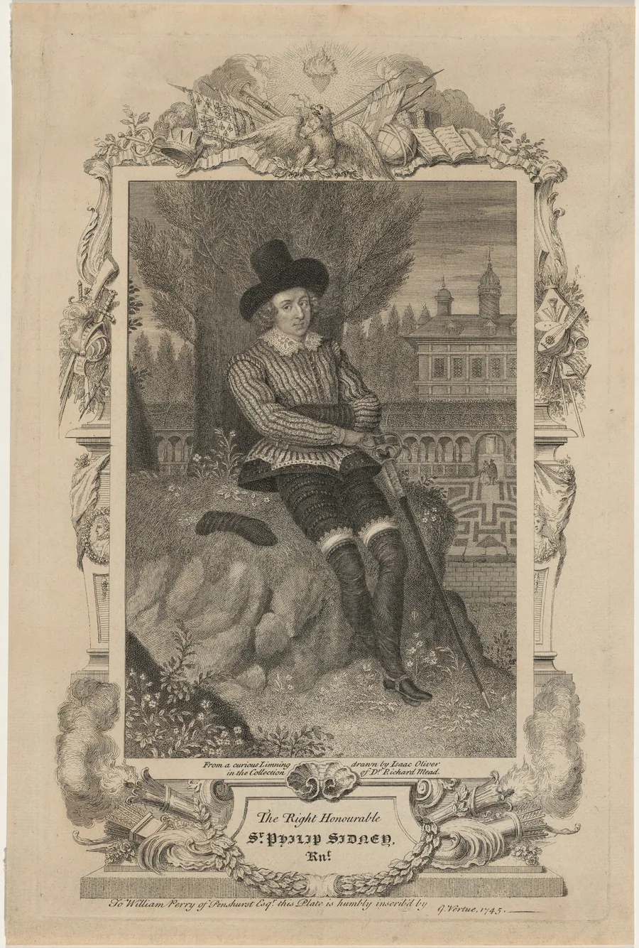 Sir Philip Sidney, Soldier and Poet by George Vertue