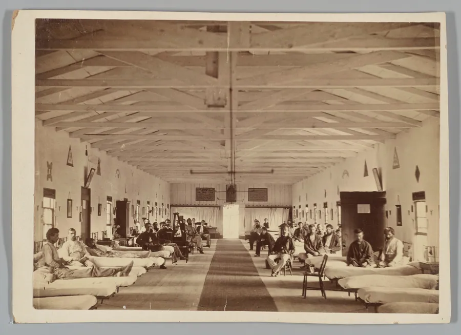 Armory Square Hospital, Interior of Ward K by Alexander Gardner