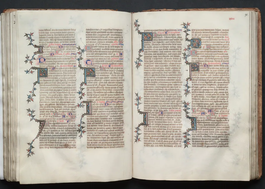 The Gotha Missal:  Fol. 90r, Text by Master of the Boqueteaux