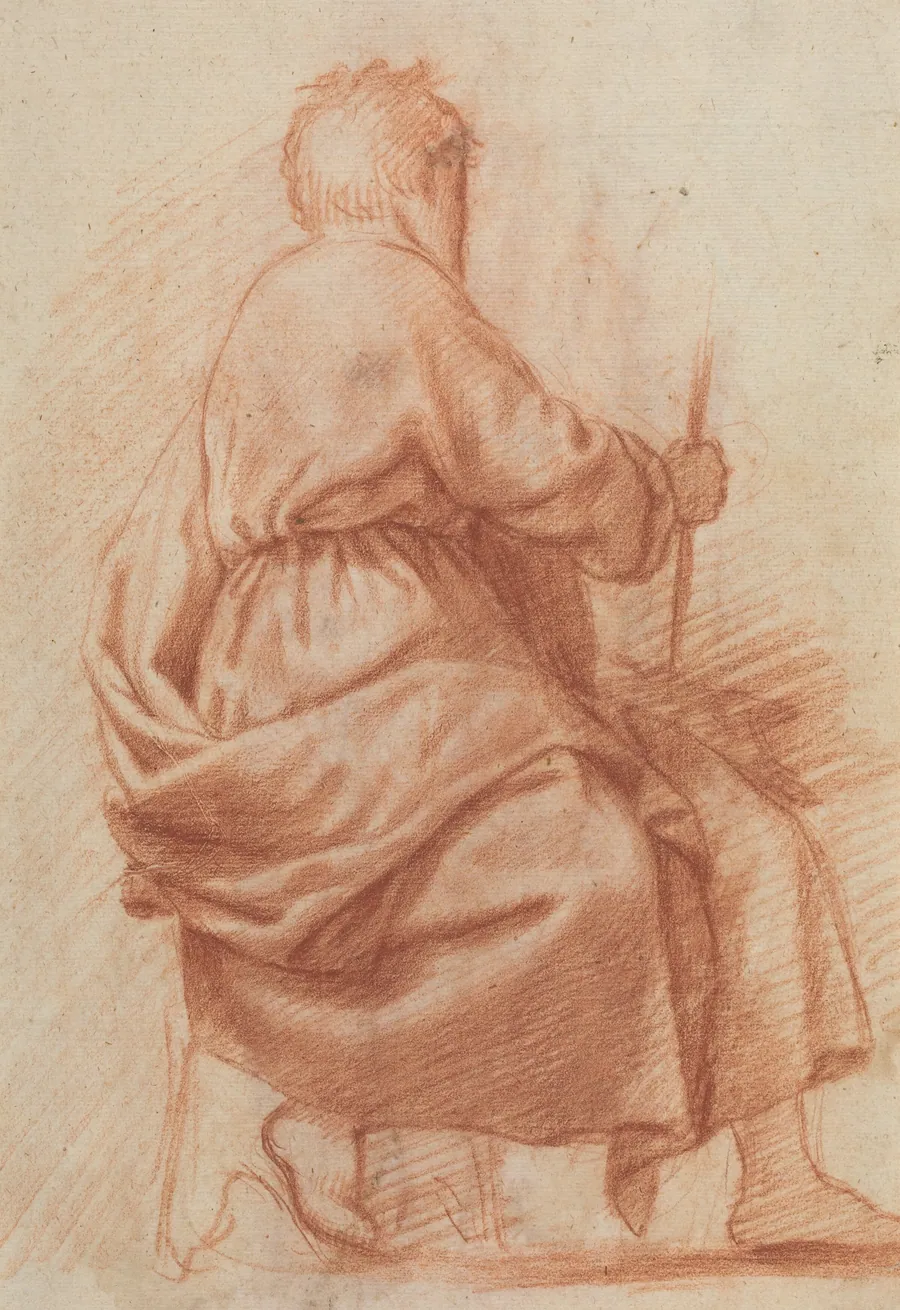 Seated Draped Man [verso] by Jacopo da Empoli