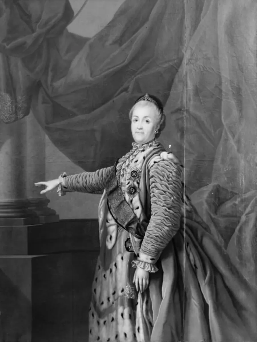 Portræt af kejserinde Catharina den Anden af Rusland by Joseph Darbes