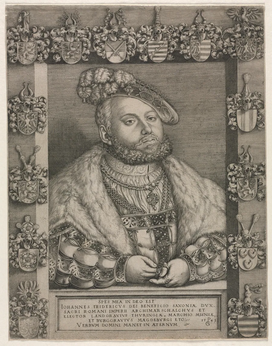 Portrait of John Frederick I, "The Magnanimous," Elector of Saxony by Georg Pencz