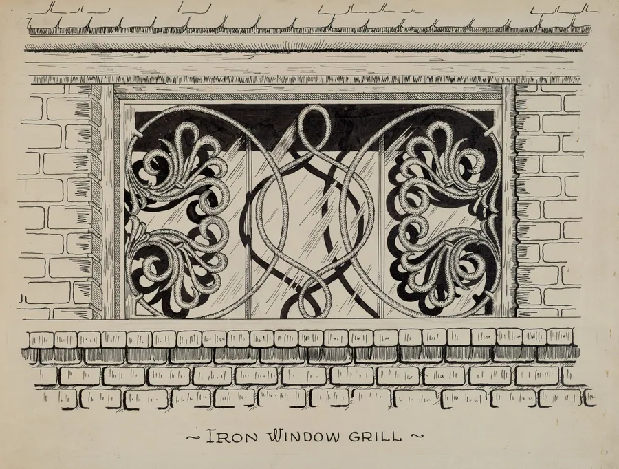 Iron Work in Attic Window by Ray Price