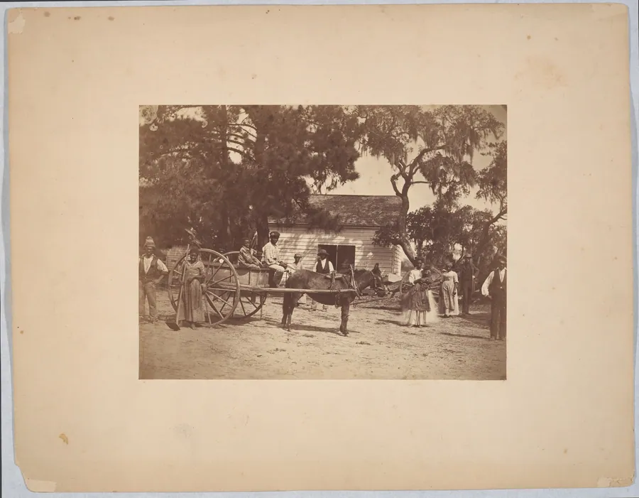 Negroes (Gwine to de Field), Hopkinson's Plantation, Edisto Island, South Carolina by Henry P. Moore