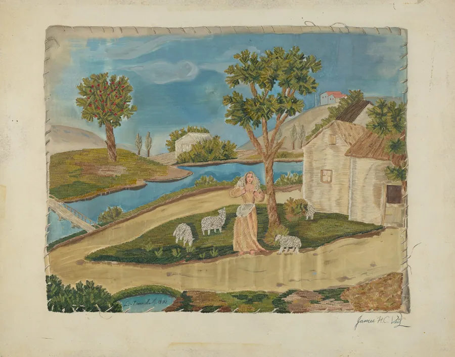 Embroidered Picture by James H.C. Vail