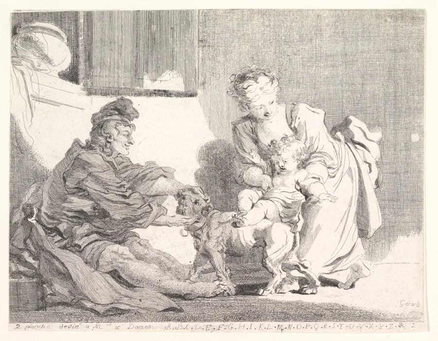 The Child and the Bulldog by Jean Honoré Fragonard