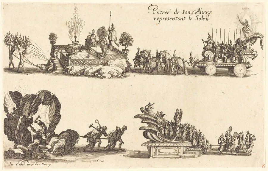 Entry of His Highness, Representing the Sun by Jacques Callot