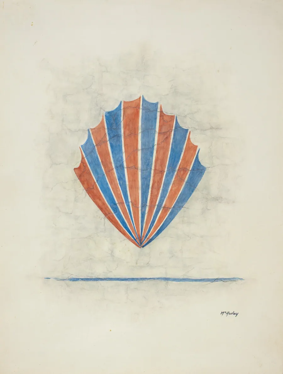 Restoration Drawing: Wall Painting by William McAuley