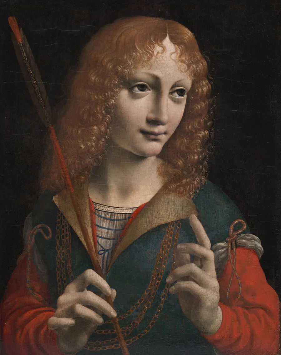 Portrait of a Youth as Saint Sebastian by Marco d'Oggiono
