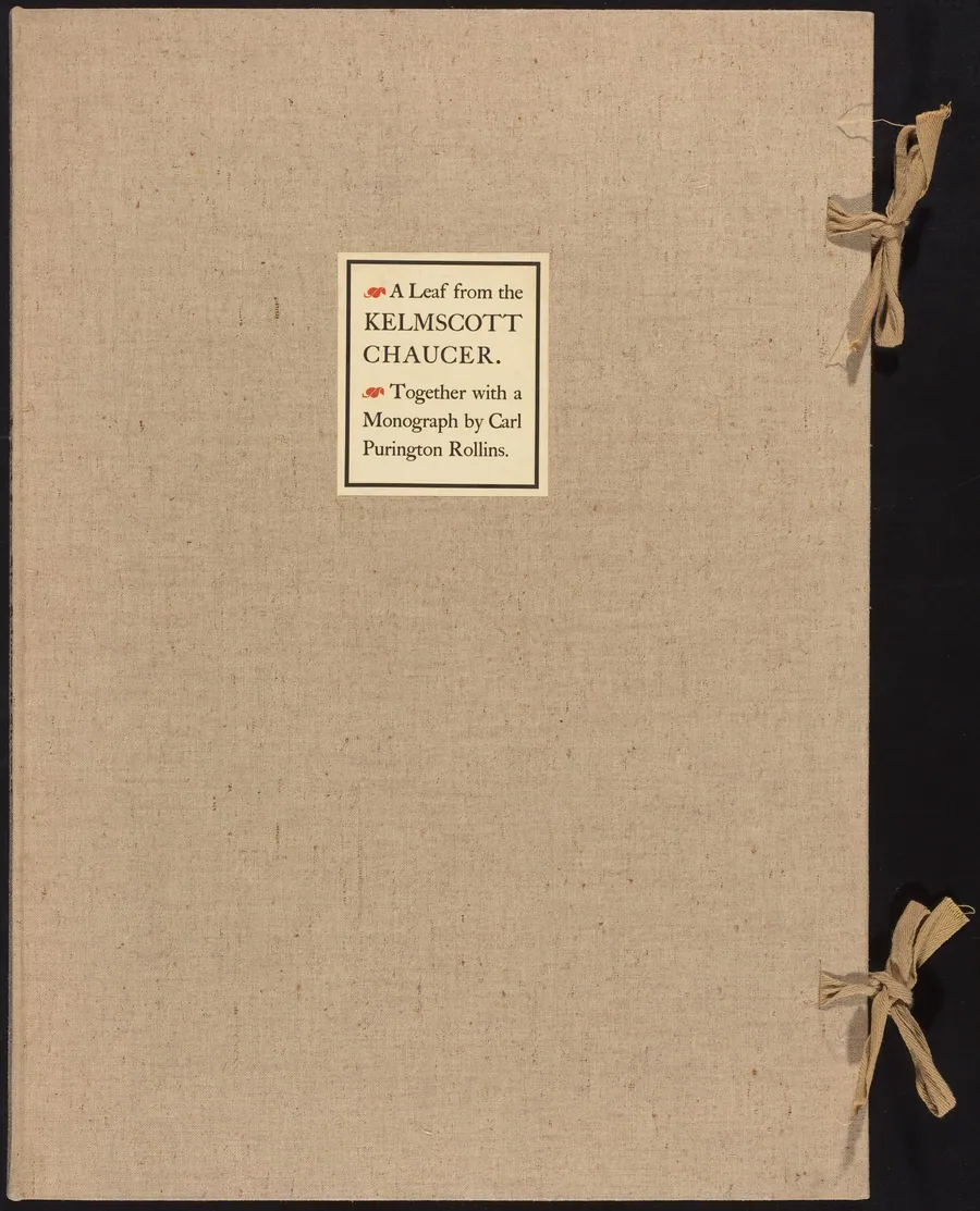 A Leaf from the Kelmscott Chaucer by William Morris