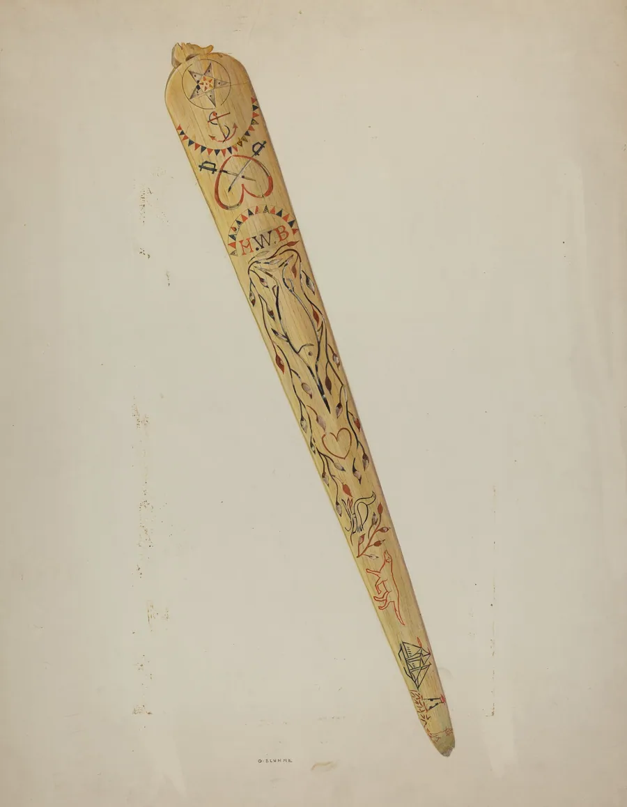 Scrimshaw: Swordfish Bill by Oscar Bluhme