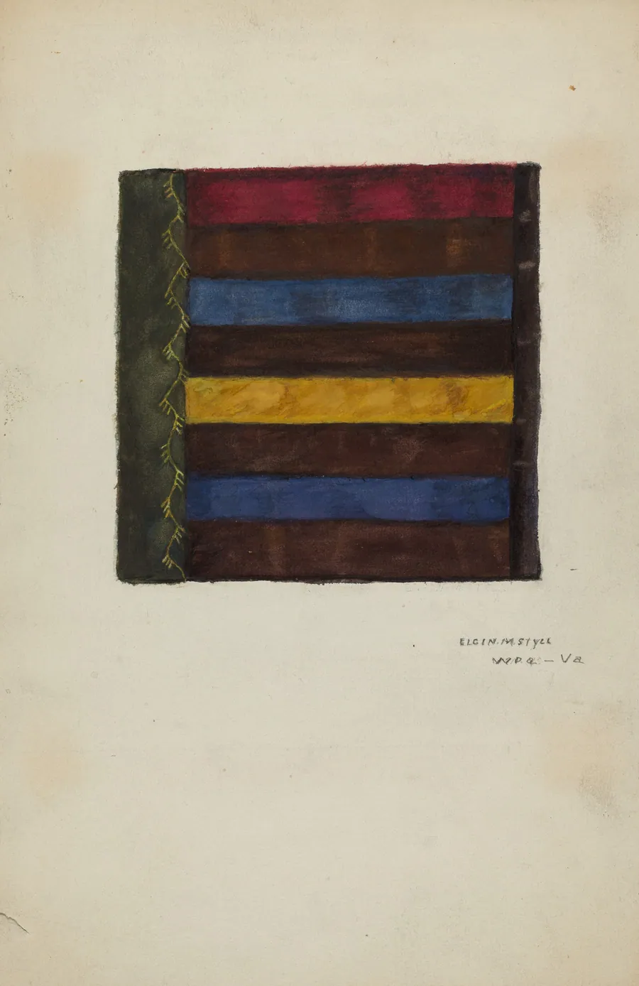 Silk Quilt - Roman Stripe by Elgin Moncure Styll
