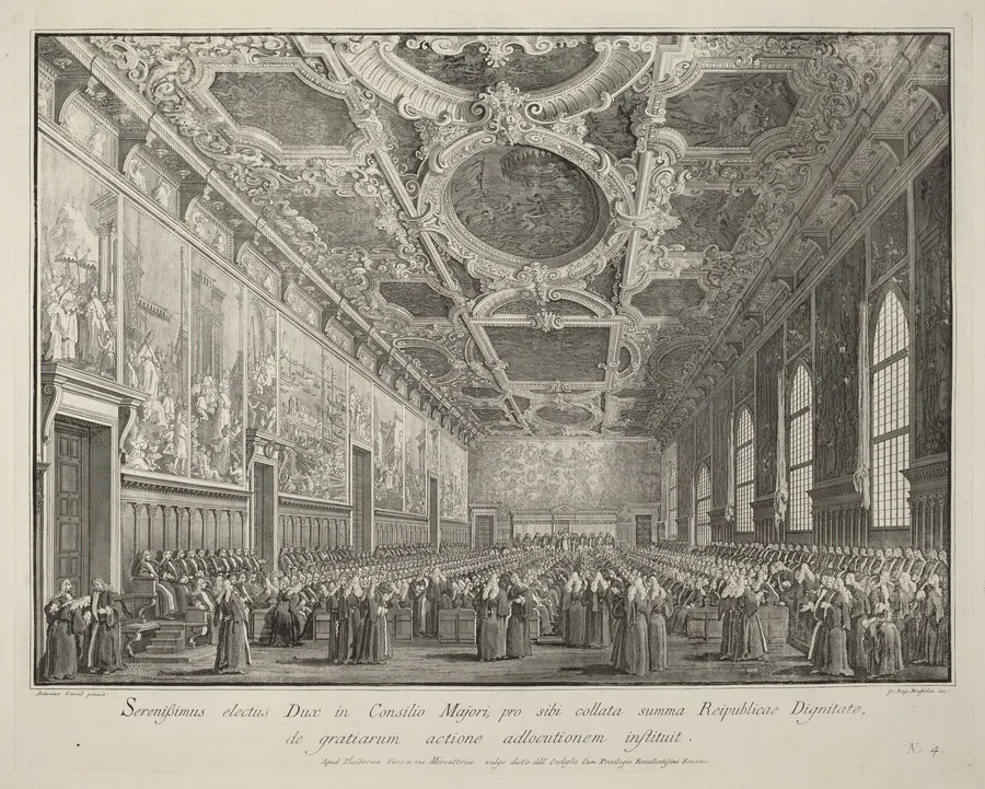 The Doge Returns Thanks in the Sala del Consiglio Maggior by Giovanni Battista Brustolon