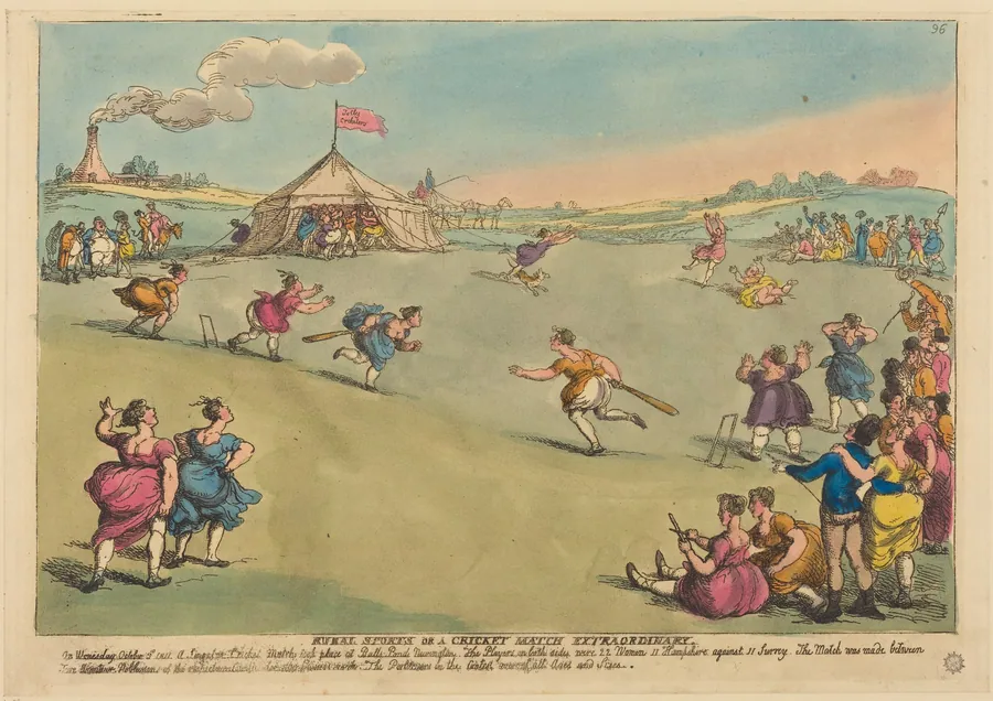 Rural Sports or a Cricket Match Extraordinary by Thomas Rowlandson