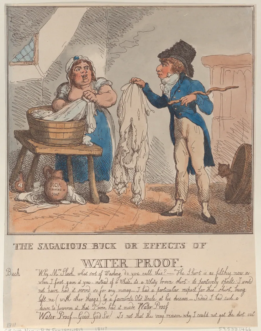The Sagacious Buck or Effects of Water Proof by Thomas Tegg