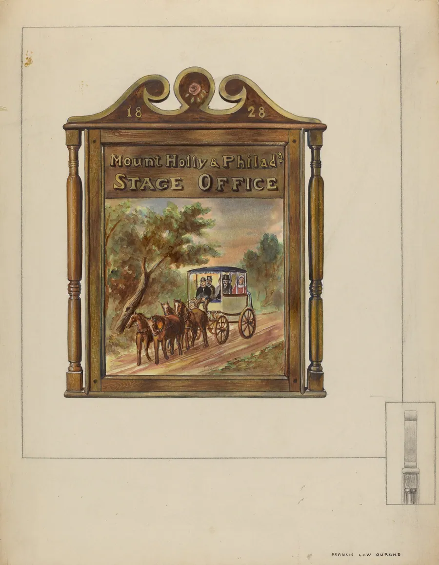 Stage Office Sign by Francis Law Durand