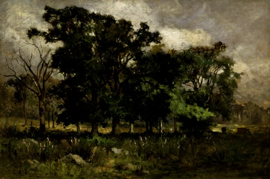 Tree Landscape by Edward Mitchell Bannister, born St. Andrews, New Brunswick, Canada 1828-died Providence, RI 1901