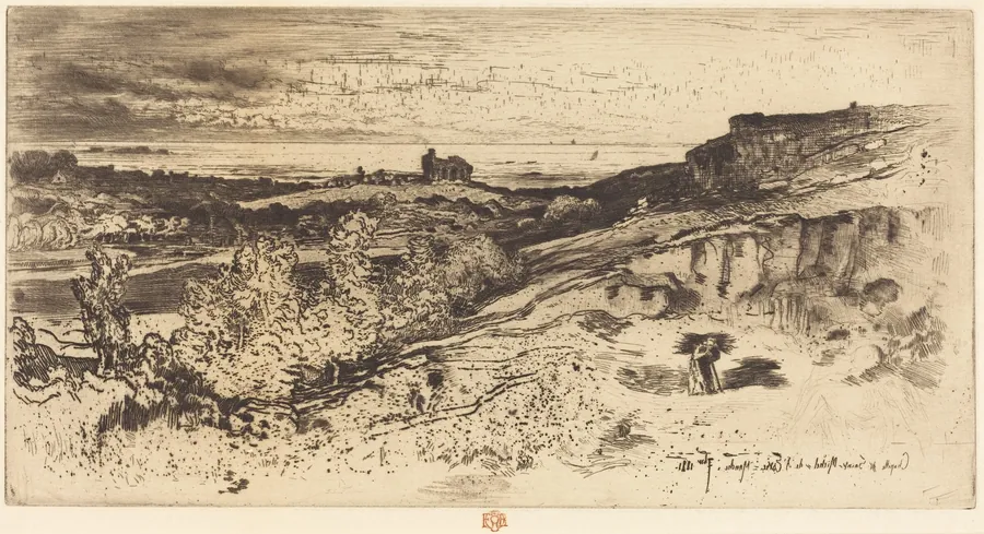 La Chapelle Saint-Michel à l'Estre by Félix-Hilaire Buhot